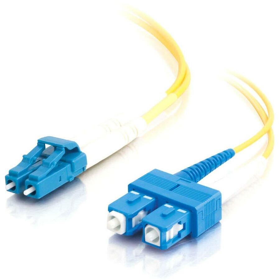 C2G-20m LC-SC 9/125 OS1 Duplex Singlemode Fiber Optic Cable (Plenum-Rated) - Yellow