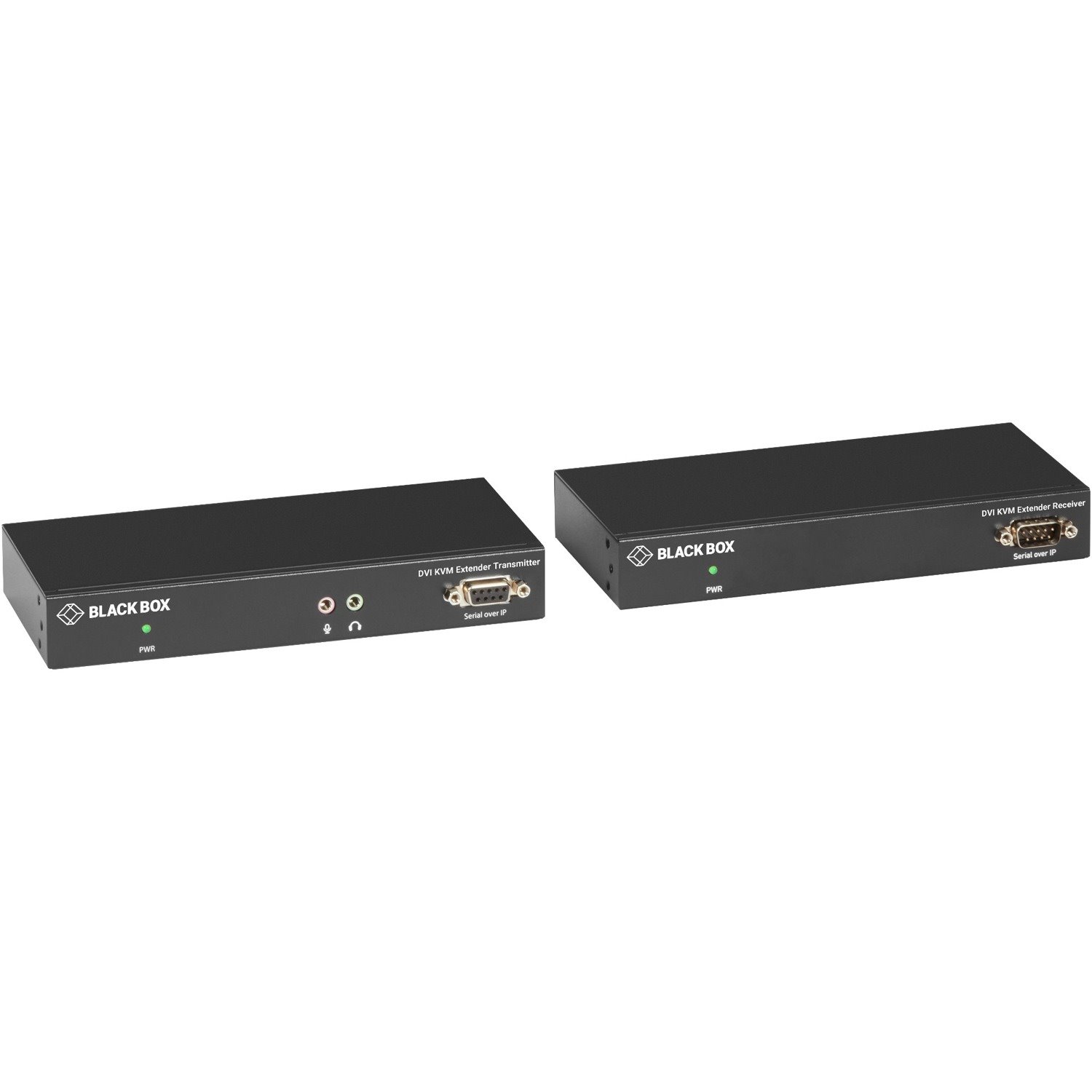 Black Box KVM Extender Fiber - SH DVI-D USB 2.0 Serial Audio Local Video