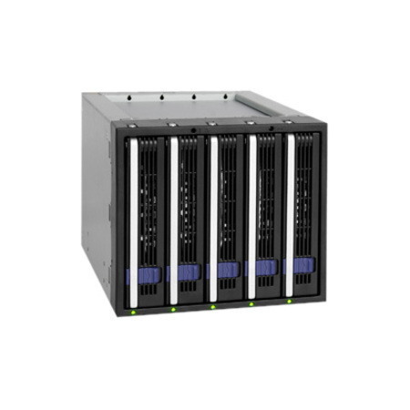 Icy Dock FatCage MB155SP-B 5x3.5" in 3x5.25" Hot Swap SATA HDD Cage