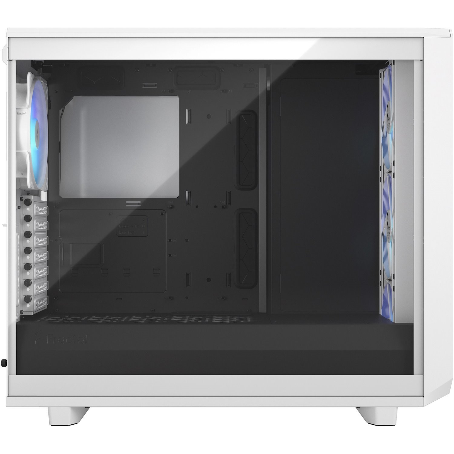 Fractal Design Meshify 2 Lite Computer Case - EATX, ATX Motherboard Supported - Tower - Tempered Glass, Steel - White