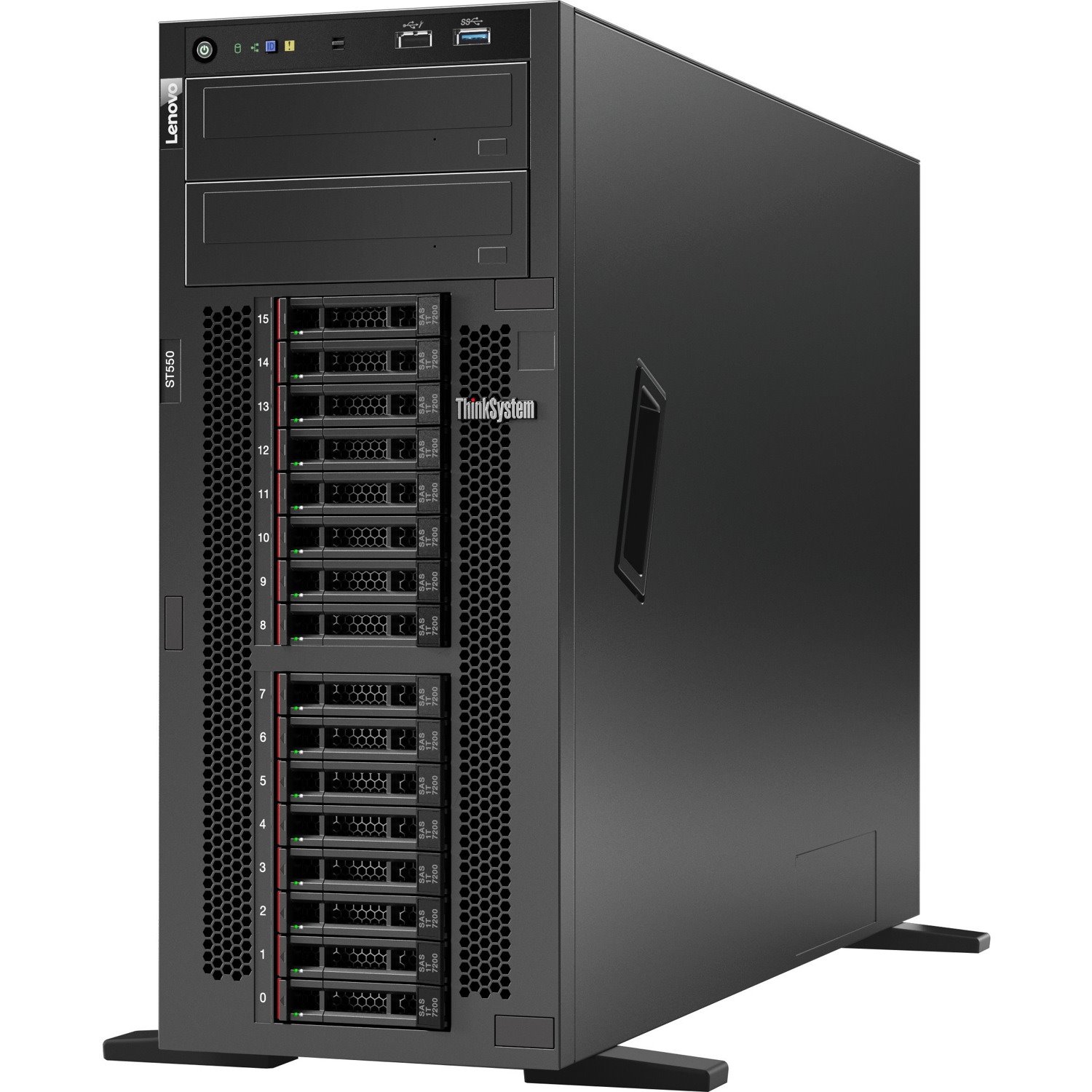 Lenovo ThinkSystem ST550 7X10A0B3NA 4U Tower Server - 1 x Intel Xeon Silver 4210 2.20 GHz - 16 GB RAM - 12Gb/s SAS, Serial ATA/600 Controller