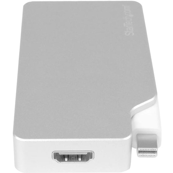 StarTech.com Aluminum Travel A/V Adapter: 3-in-1 Mini DisplayPort to VGA, DVI or HDMI - mDP Adapter - 4K