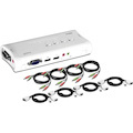 TRENDnet 4-Port USB KVM Switch With Audio, Control Up To 4 Computers, Windows, Linux, Mac OS Compliant, 2048 x 1526 VGA Resolution, Plug and Play, USB Powered, KVM Cables Included, Black, TK-409K