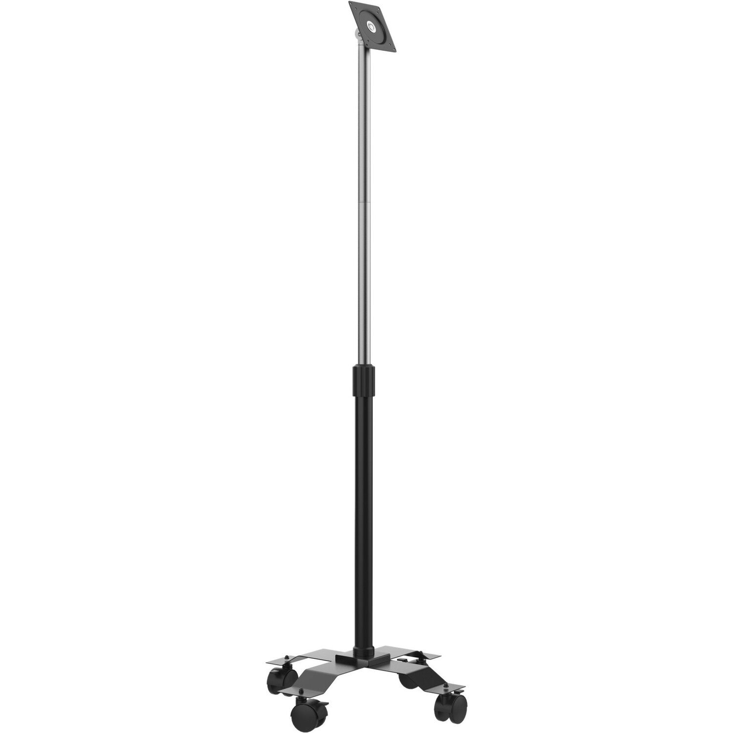 CTA Digital VESA-Compatible, Height-Adjustable Rolling Floor Stand With Wheels