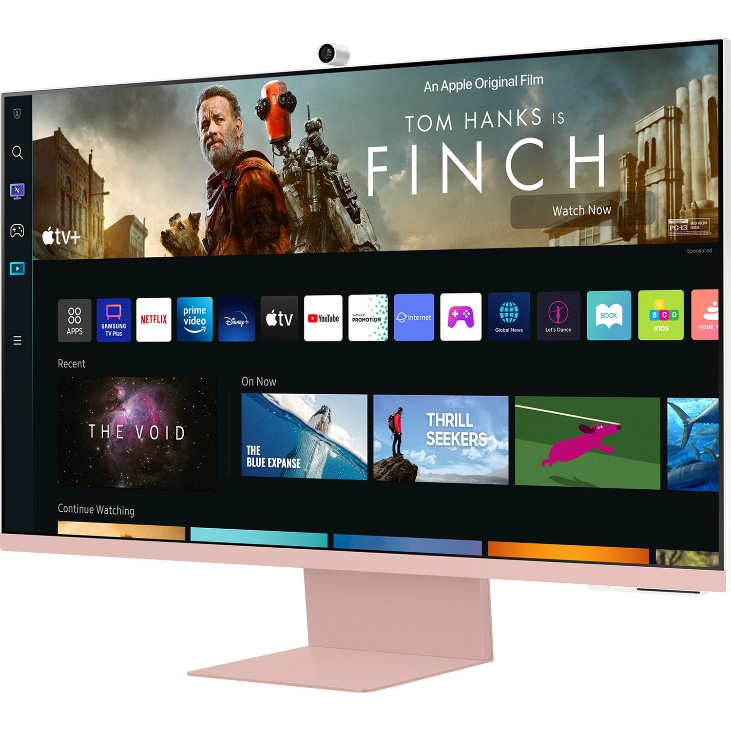 Samsung S32BM80PUU 32" Class Webcam 4K UHD Smart LCD Monitor - 16:9 - Warm White, Sunset Pink