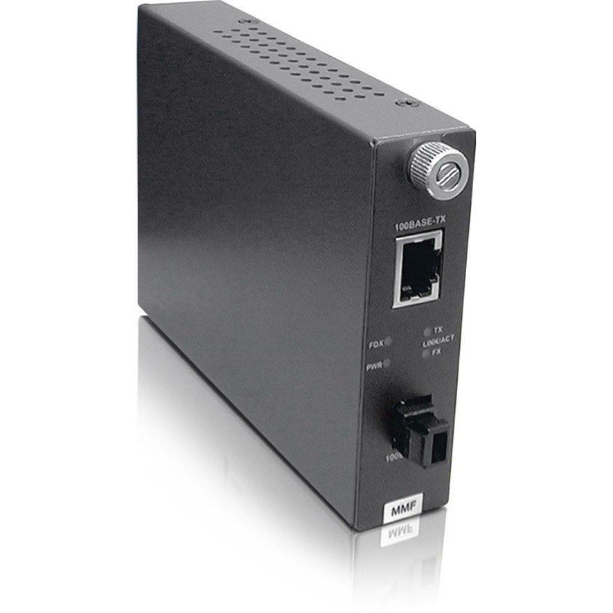 TRENDnet 100Base-TX to 100Base-FX Multi Mode MT-RJ Fiber Media Converter (2 Km /1.2 Miles); Multimode Fiber; Fiber to Ethernet Converter; RJ-45; MT-RJ Type Connector; Lifetime Protection; TFC-110MM