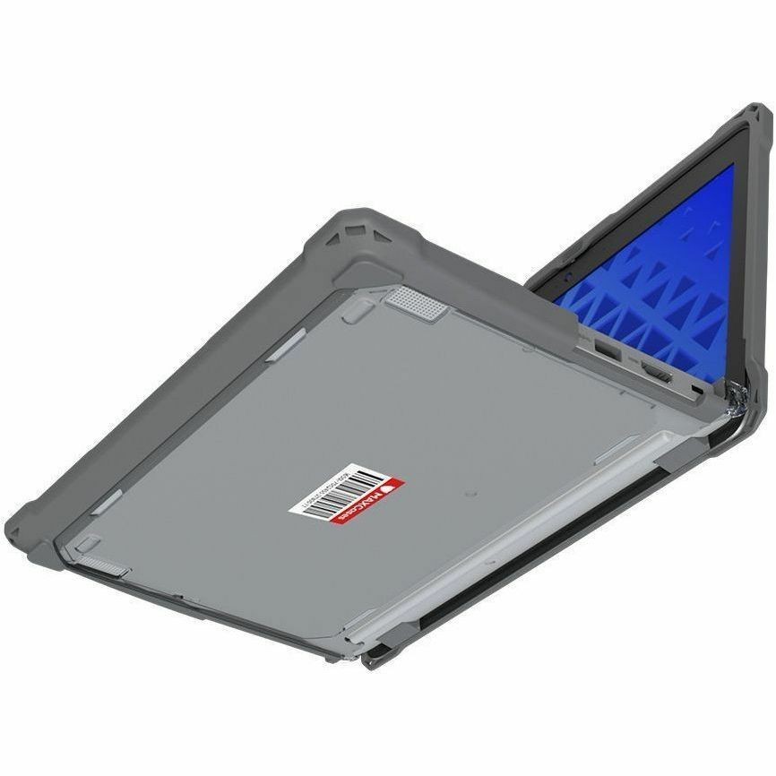 MAXCases Extreme Shell-F3 Slide Chromebook Case for Lenovo 500e G5 Chromebook (Gray/Clear)