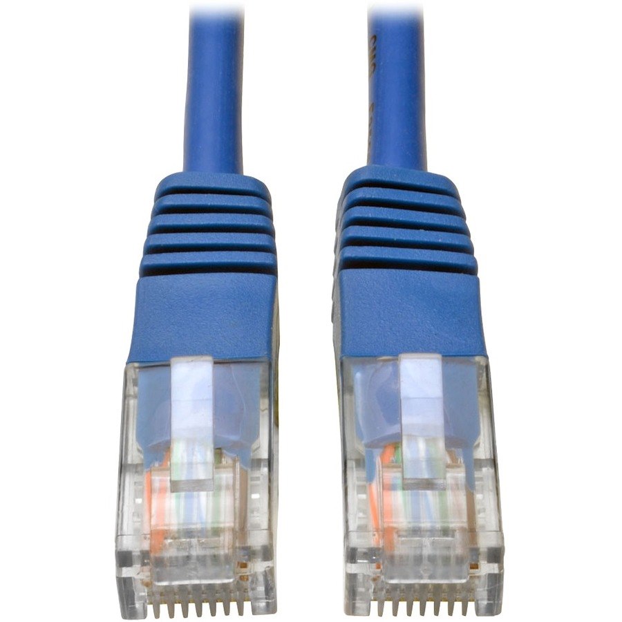 Eaton Tripp Lite Series Cat5e 350 MHz Molded (UTP) Ethernet Cable (RJ45 M/M), PoE - Blue, 15 ft. (4.57 m)