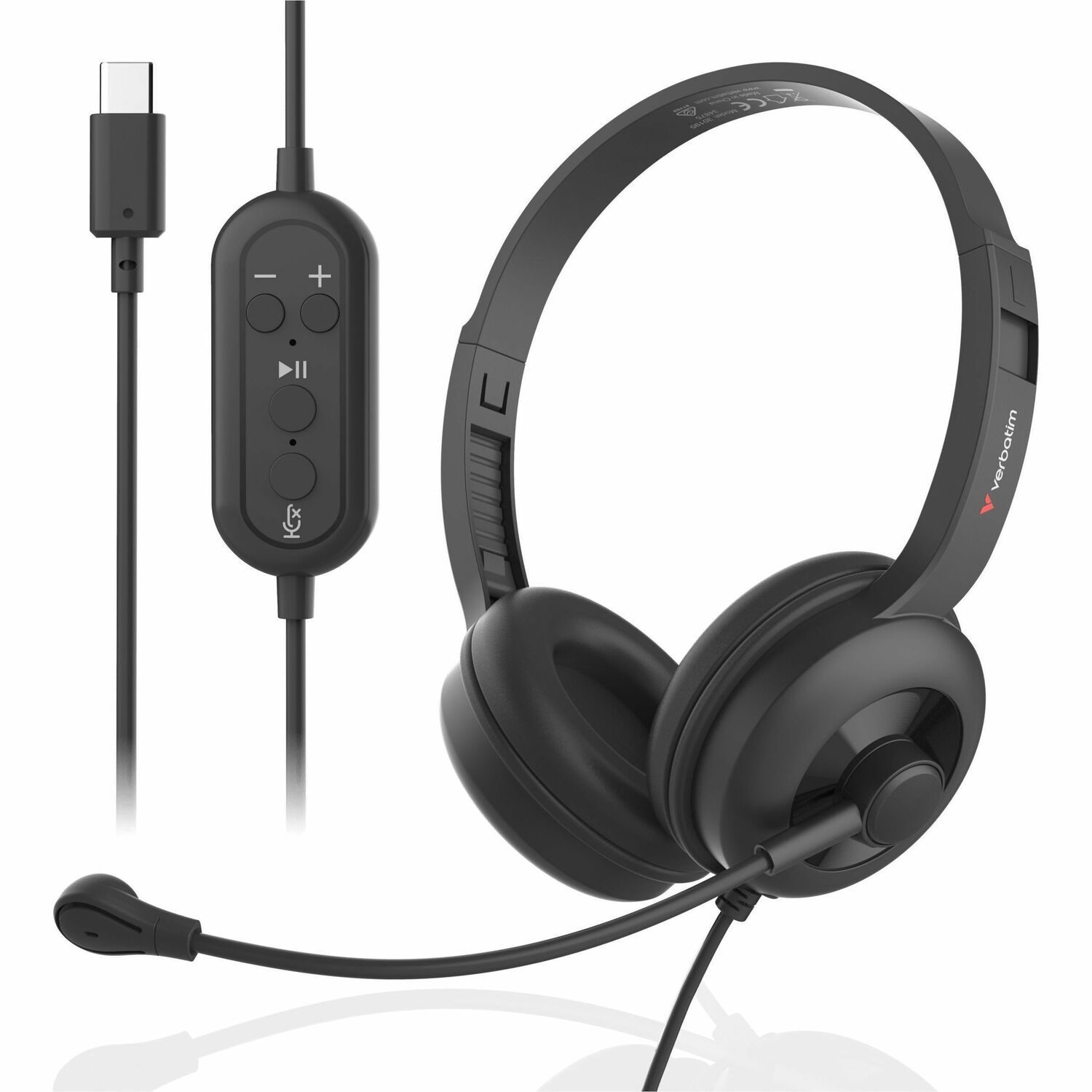 Verbatim Claritysound Headset W/ Usb-C