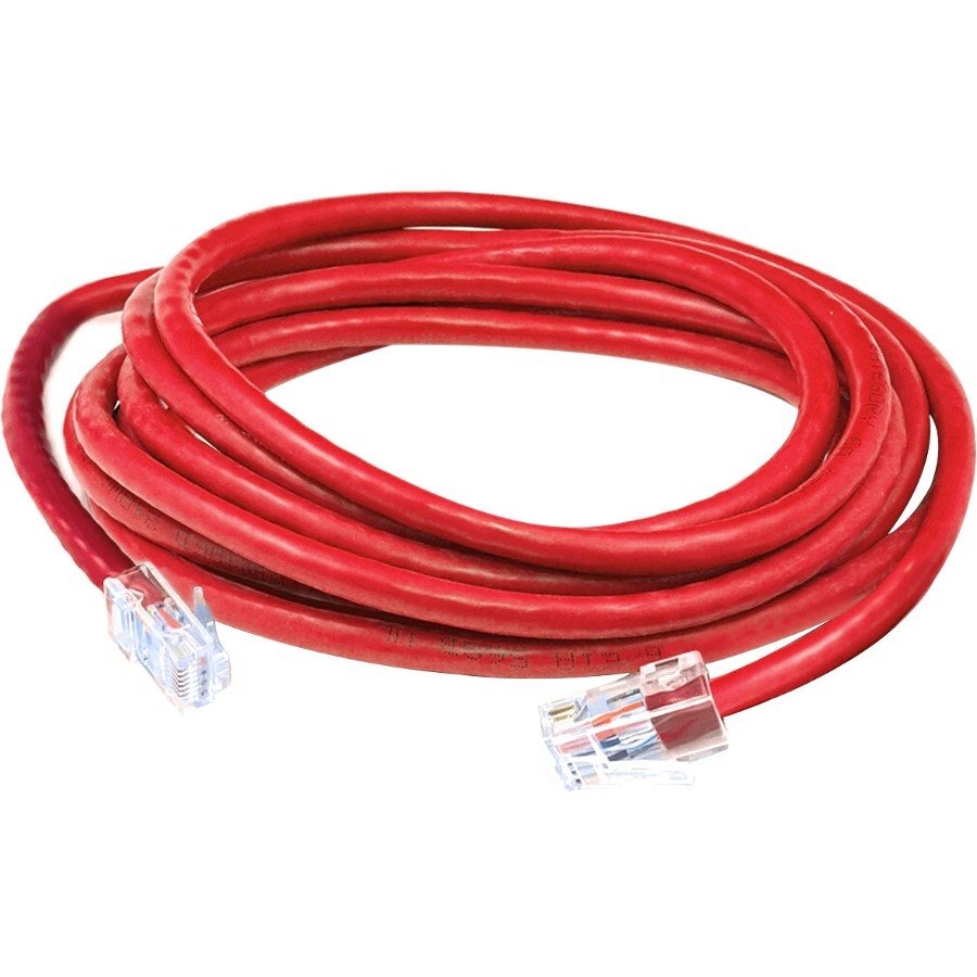AddOn 13in Red CAT 6A PVC Ethernet Cable Non-Booted RJ-45 M/M