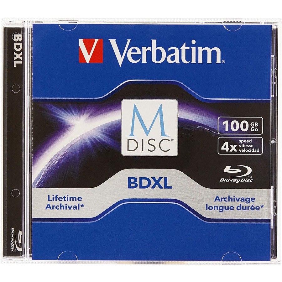 Verbatim M DISC BDXL - 6x - 100 GB - 1 Pack Jewel Case