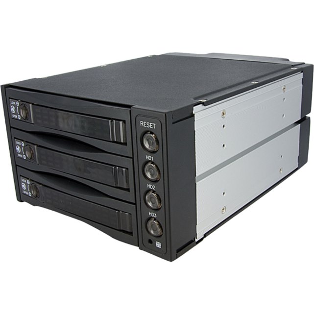 StarTech.com Hot Swap SATA/SAS Backplane RAID Bays &acirc;&euro;" 3 Hard Drive Mobile Rack
