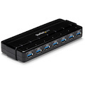StarTech.com 7 Port SuperSpeed USB 3.0 Hub - 5Gbps - Desktop USB Hub with Power Adapter - Black