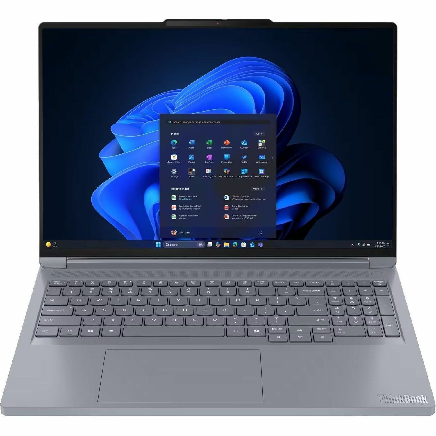Lenovo ThinkBook 16p G6 ADR 21U00008UK 40.6 cm (16") Notebook - WQXGA - AMD Ryzen 9 8945HX - 32 GB - 1 TB SSD - Ukrainian Keyboard - Luna Gray