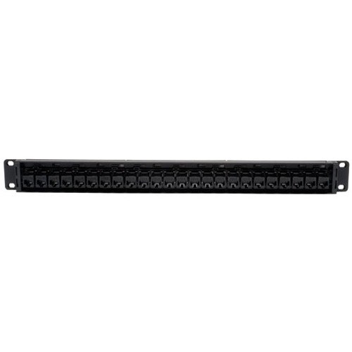 Eaton Tripp Lite Series 24-Port 1U Rack-Mount Cat6/Cat5 Feedthrough Patch Panel, RJ45 Ethernet, TAA