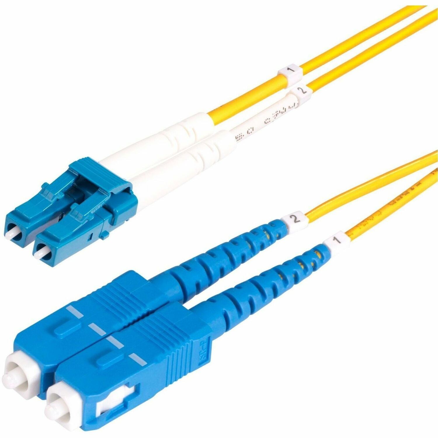 StarTech.com 8m LC auf SC (UPC) OS2 Singlemode Duplex Glasfaserkabel, 9/125, 100G, LSZH LWL-Patchkabel