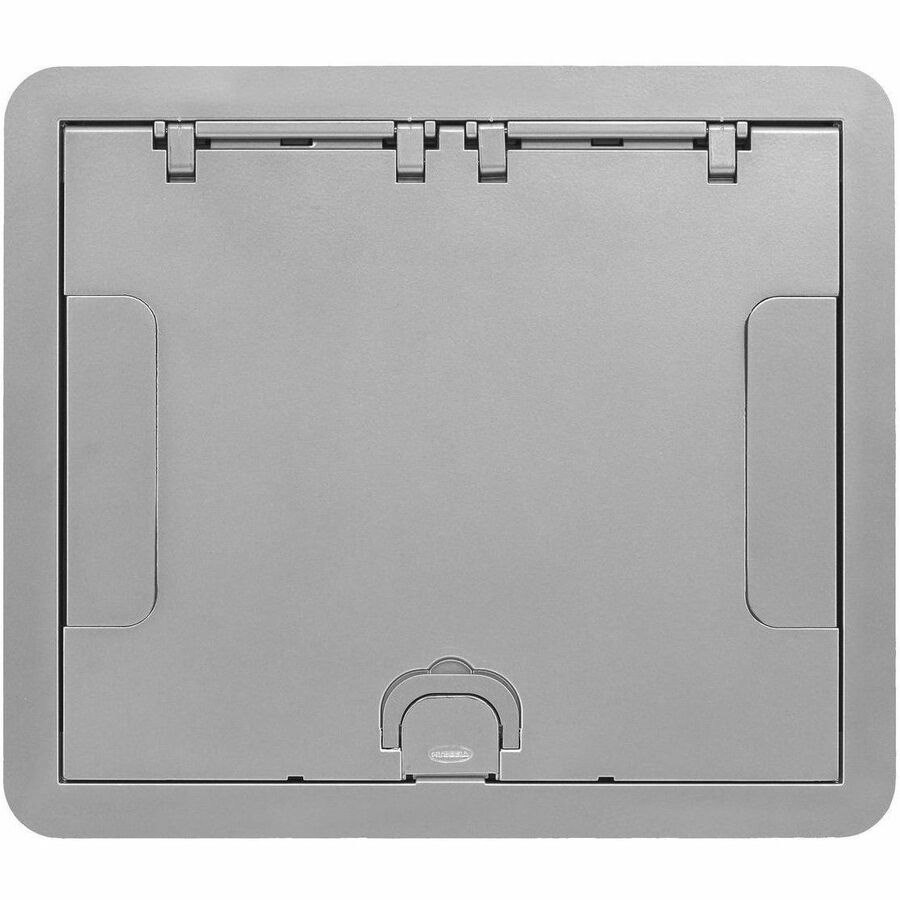 Hubbell 6/10G Carpet CVR, Flush, Aluminum Powder