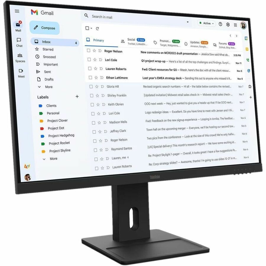 LENOVO E27-40 27" WLED IPS FHD(16:9), DP, HDMI, VGA, PIVOT, H/ADJ, SPKR, 3YR