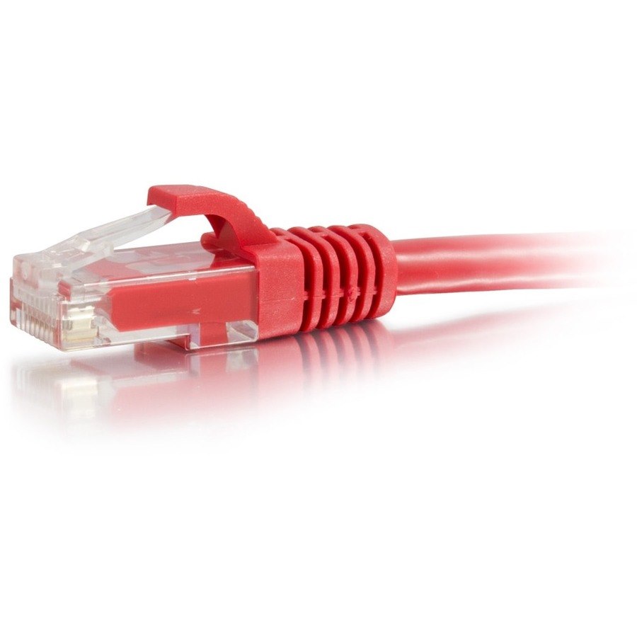 C2G 7ft Cat6a Snagless Unshielded (UTP) Ethernet Cable - Cat6a Network Patch Cable - PoE - Red