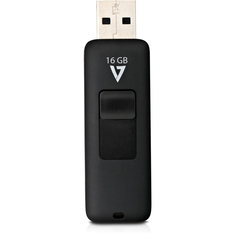 V7 VF216GAR-3N16GB USB 2.0 Flash Drive - With Retractable USB connector