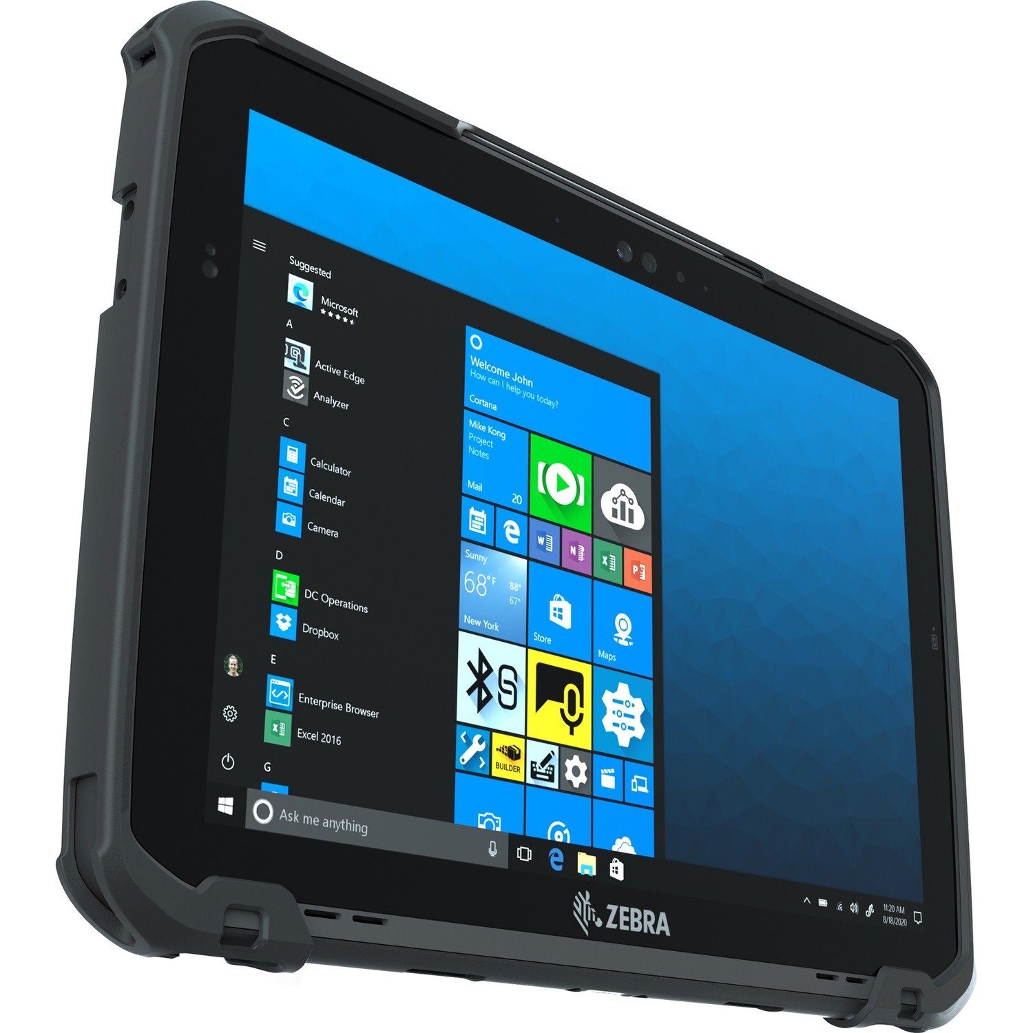 Zebra ET85 Rugged Tablet - 12" QHD - 8 GB - 128 GB SSD - Windows 10 Pro 64-bit - 4G