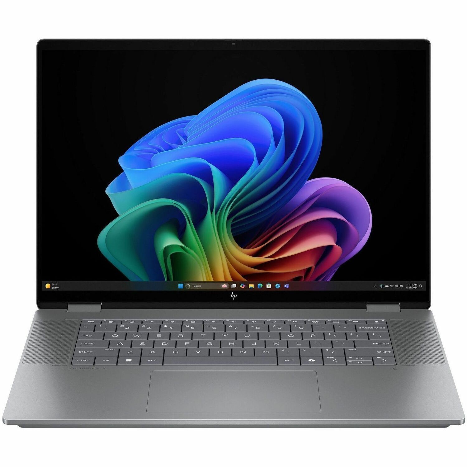 HP OmniBook X Flip 16-ar0002na 40.6 cm (16") Touchscreen Convertible Copilot+ PC 2 in 1 Notebook - 3K - 120 Hz - AMD Ryzen AI 7 350 - 16 GB - 1 TB SSD - Meteor Silver Aluminum