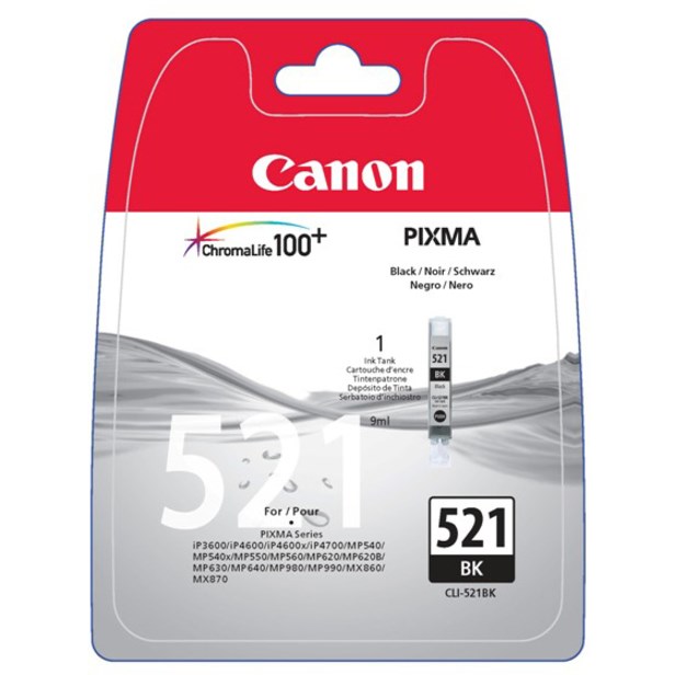 Canon CLI-521 Original Inkjet Ink Cartridge - Black Pack