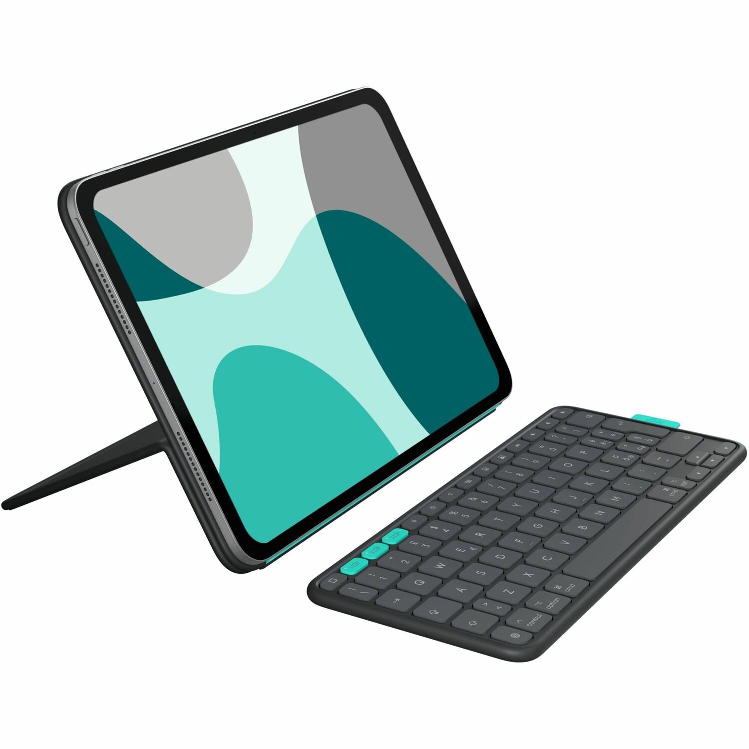 Logitech Flip Folio Tastatur/Cover (Folie) f&uuml;r 27,9 cm (11 Zoll) Apple iPad Pro 11 (2024), iPad Air 11 (2024), iPad Air 11 (2025), iPad Air (5. Generation) Tablet - Graphit