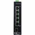 Eaton Tripp Lite Series 5-Port Managed Industrial Gigabit Ethernet Switch - 10/100/1000 Mbps, GbE SFP Slot, -40° to 75°C, DIN Mount, TAA
