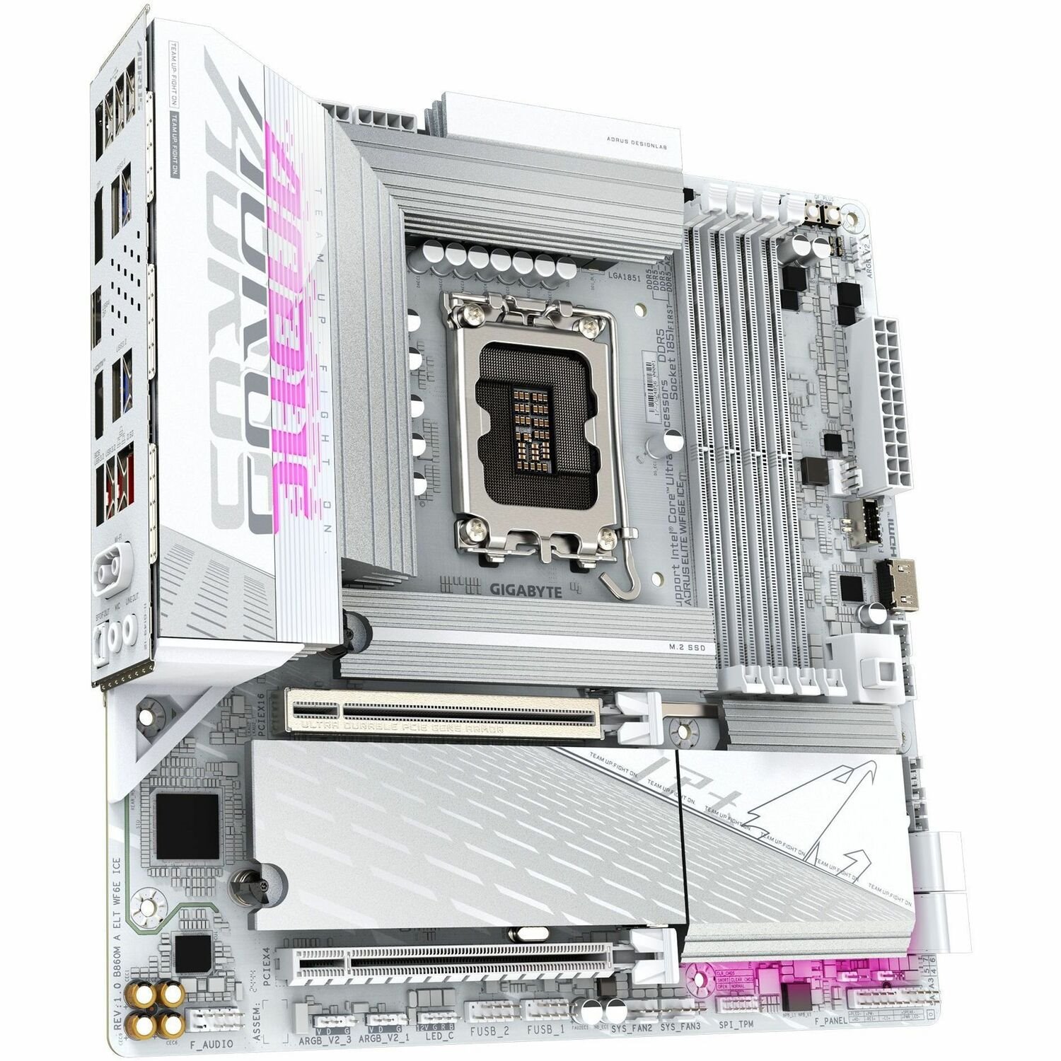 GIGABYTE Ultra Durable B860M AORUS ELITE WIFI6E ICE Gaming Desktop Motherboard - Intel B860 Chipset - Socket LGA-1851 - Micro ATX