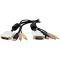 StarTech.com 6 ft 4-in-1 USB DVI KVM Switch Cable with Audio