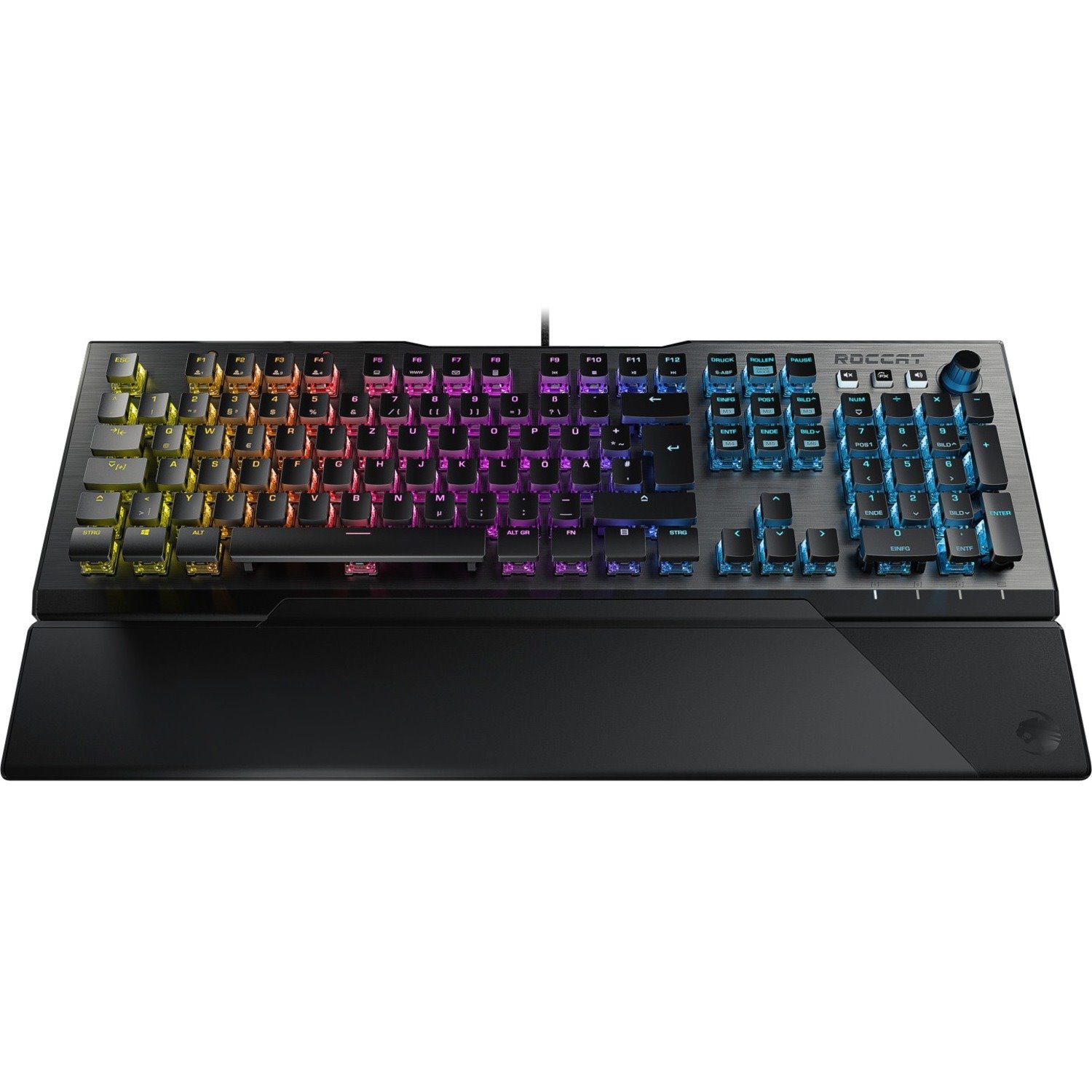 Roccat Vulcan 120 AIMO Keyboard - Cable Connectivity - USB 2.0 Interface - English (UK) - Grey