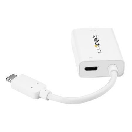 StarTech.com USB C to HDMI 2.0 Adapter 4K 60Hz with 60W Power Delivery Pass-Through Charging - USB Type-C to HDMI Video Converter - White