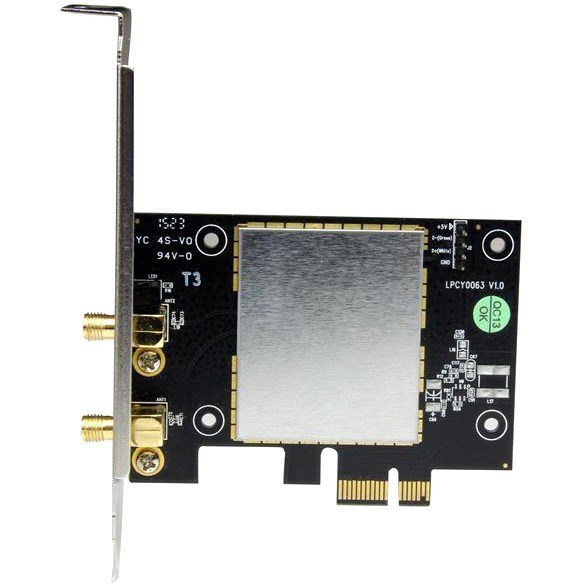 StarTech.com AC600 Wireless-AC Network Adapter - 802.11ac, PCI Express - Dual Band 2.4GHz and 5GHz Wireless Network Card