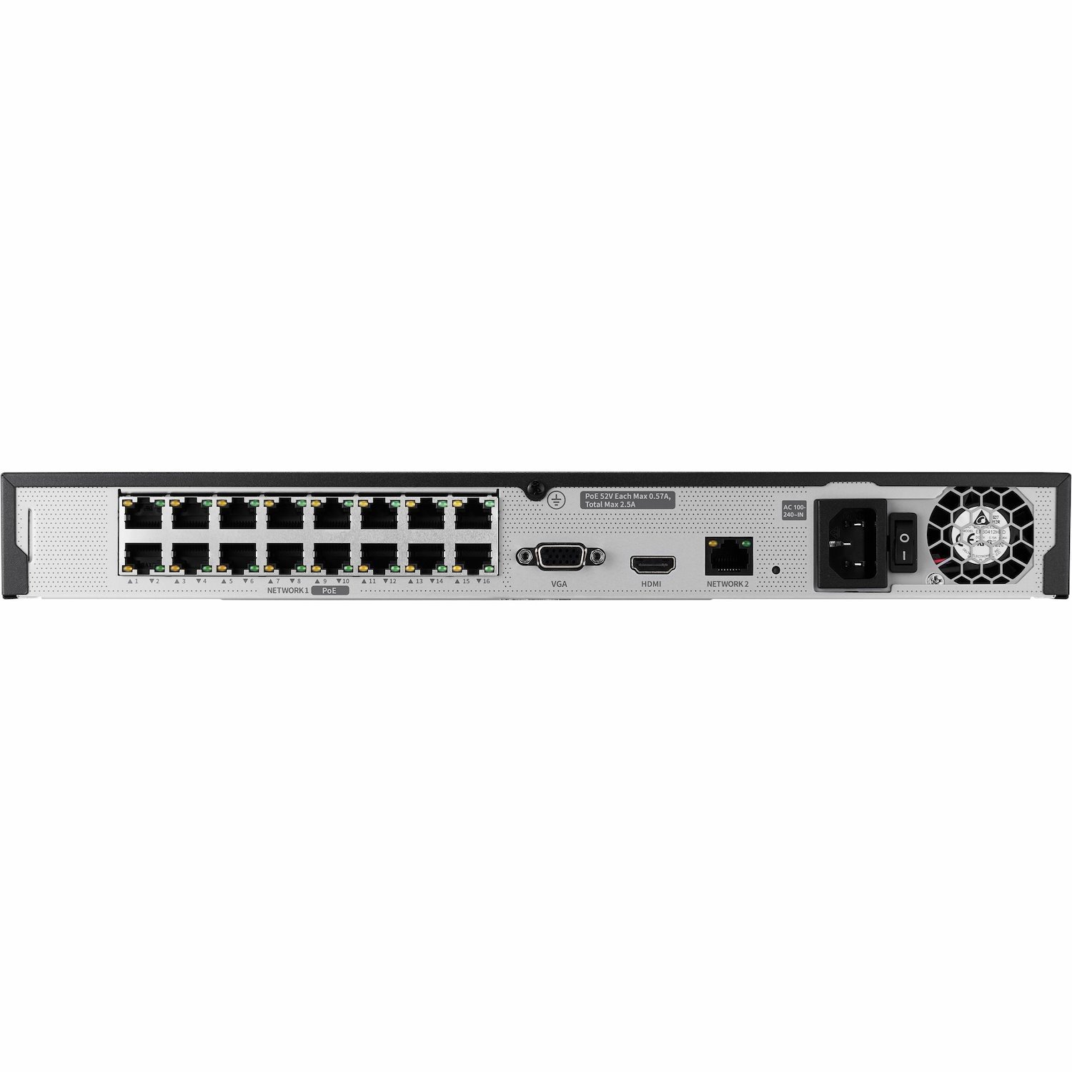 Wisenet 16 CH PoE NVR - 6 TB HDD