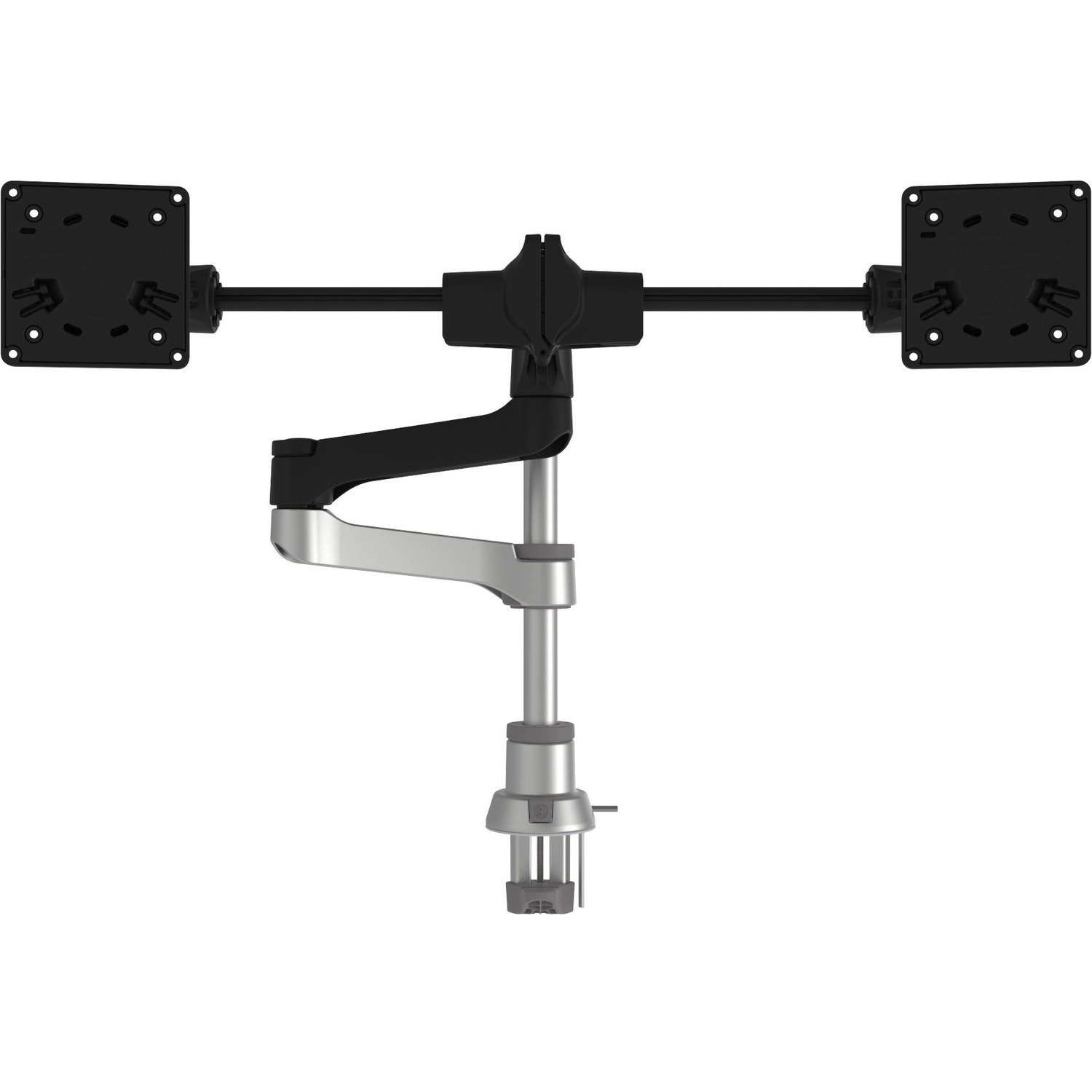 R-Go Zepher 4 Mounting Arm for Monitor, Document Holder, Laptop Holder - Silver, Black