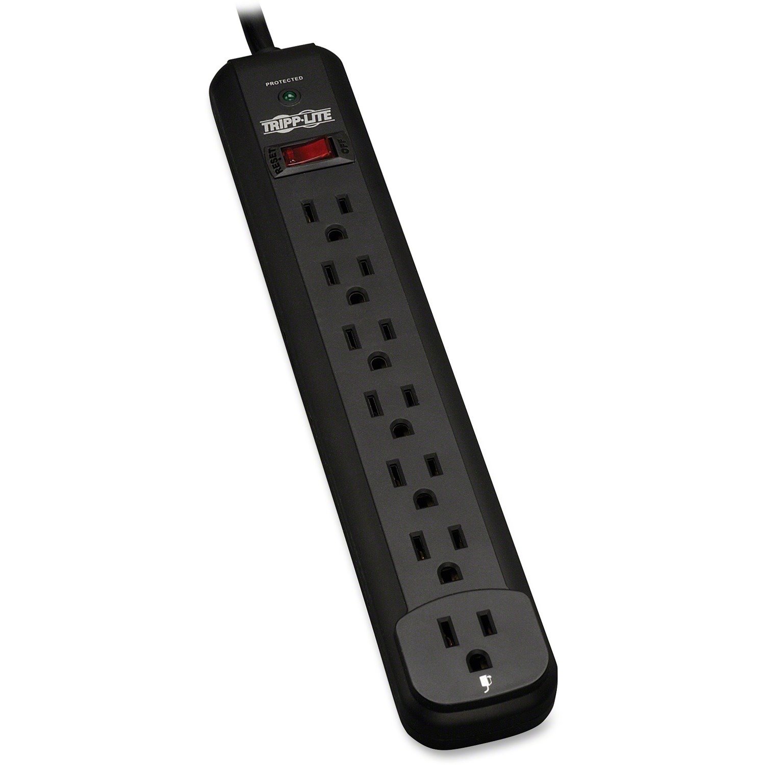 Eaton Tripp Lite Series Protect It! 7-Outlet Surge Protector, 12 ft. Cord, 1080 Joules, Diagnostic LED, Black Housing