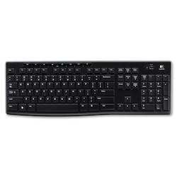 Logitech K270 Wireless Keyboard for Windows, 2.4 GHz Wireless, Full-Size, Number Pad, Black