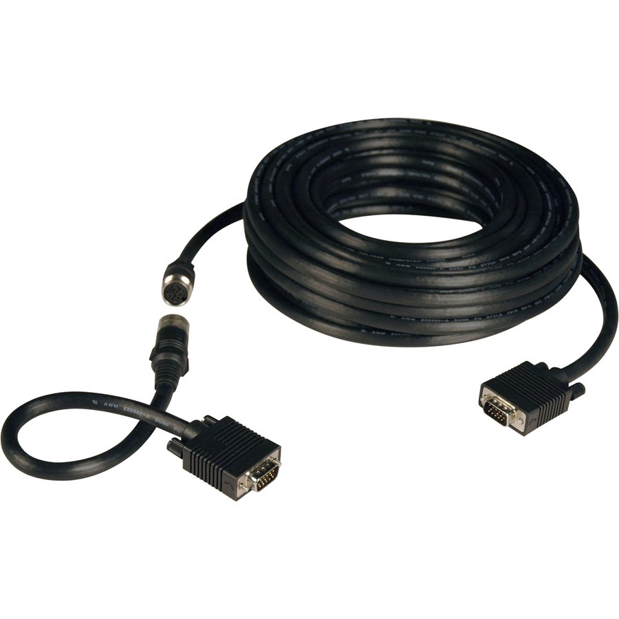 Tripp Lite by Eaton VGA Easy Pull High-Resolution RGB Coaxial Cable (HD15 M/M), 50 ft. (15.24 m)