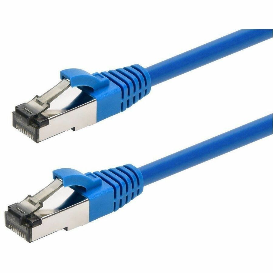 Monoprice Cat8 25FT Blue Patch Cable Double Shielded (S/FTP) 28Awg 2GHZ 40G Pure