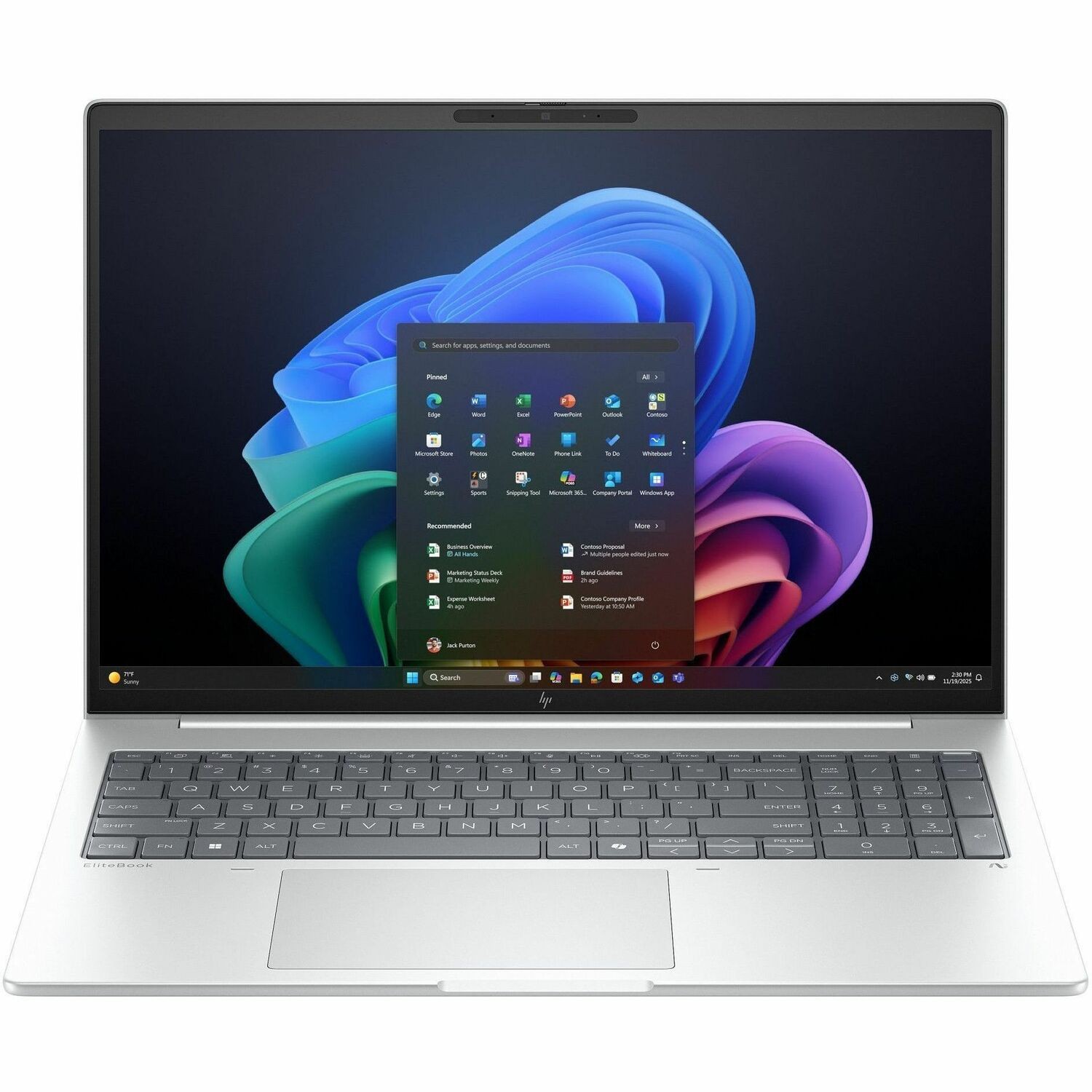 HP EliteBook 8 G1i 40,6 cm (16") Copilot+ PC Notebook - WUXGA - Intel Core Ultra 7 2e generatie 256V - 16 GB - 512 GB SSD - Zilver