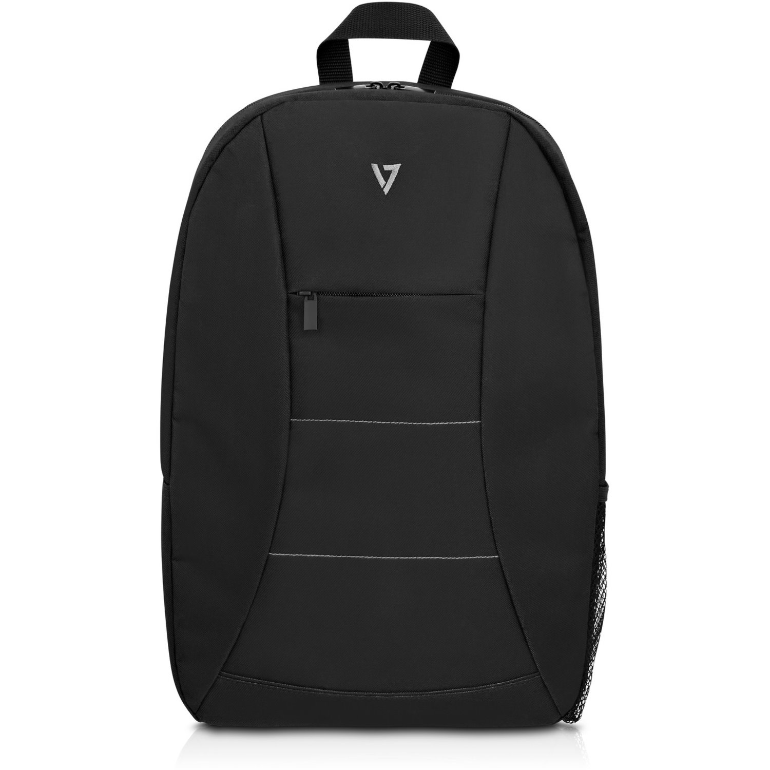 V7 Essential CBK1-BLK-9N Carrying Case (Backpack) for 15.6" Notebook, Book, Accessories, Bottle - Black