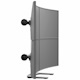 Atdec quad/triple/dual/single monitor desk mount - Freestanding base - Loads up to 17.6lb flat or 13.5lb curved - VESA 75x75, 100x100