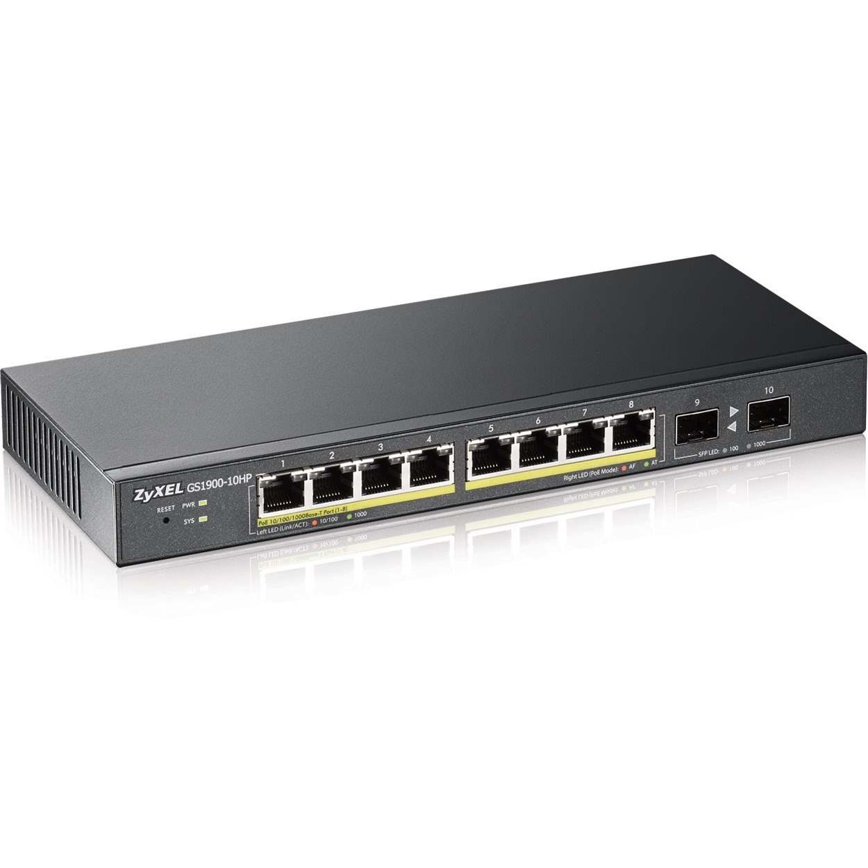 ZYXEL 8-Port GbE Smart Managed PoE Switch with GbE Uplink