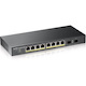 ZYXEL GS1900-10HP 8-Port Gigabit Smart Managed PoE Switch | 8 PoE+ Ports at 77W with 2 SFP Uplinks | Fanless