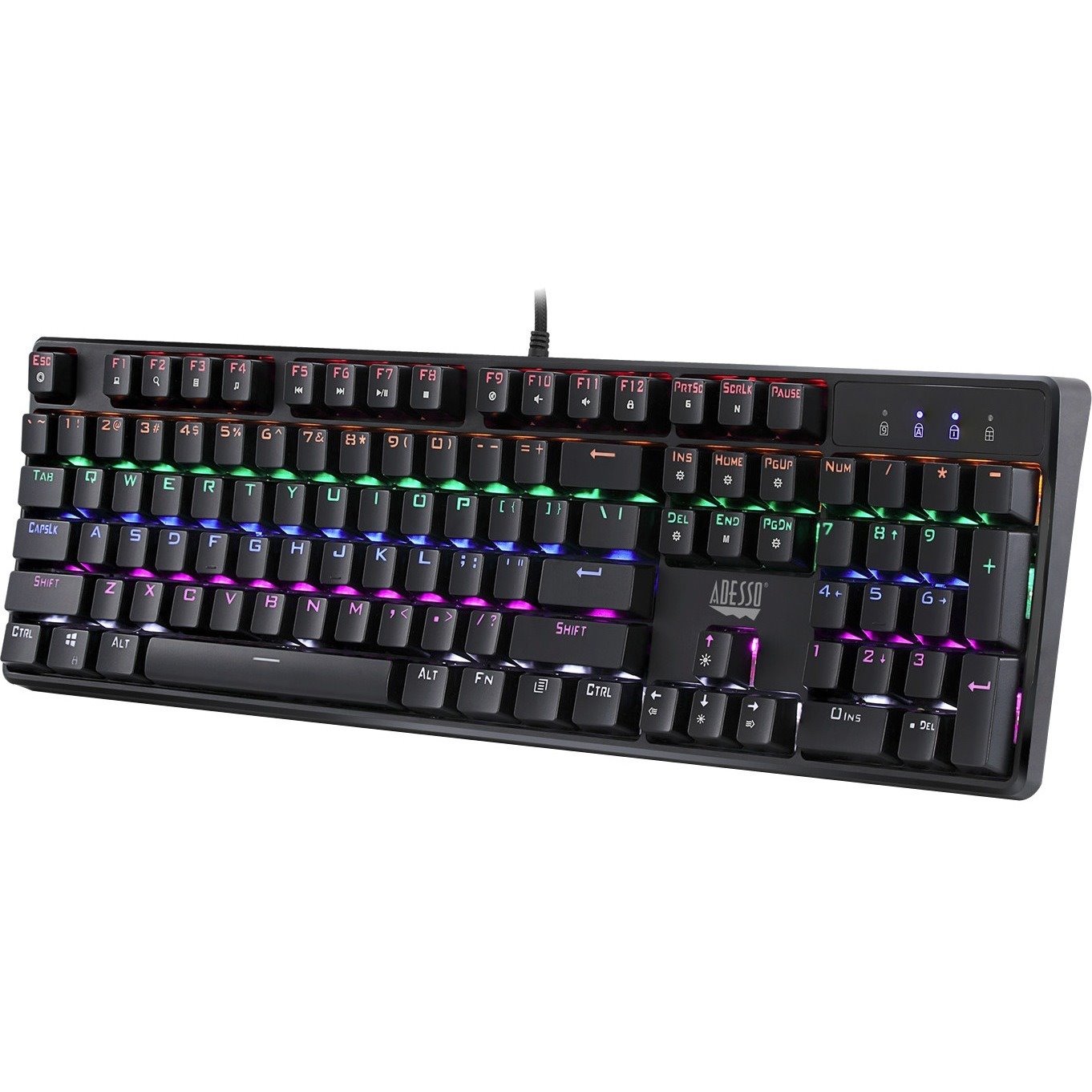 Adesso Multi-color Illuminated Mechanical Gaming Keyboard