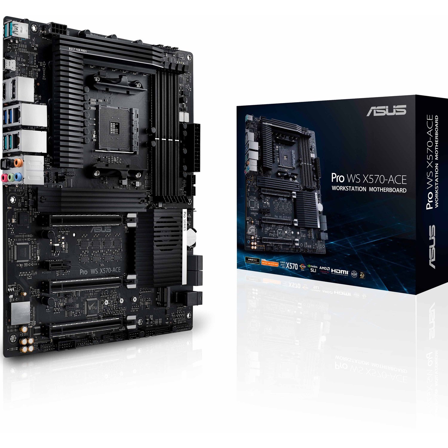 Asus Pro WS X570-ACE Workstation-Motherboard - AMD X570 Chipsatz - Sockel AM4 - ATX