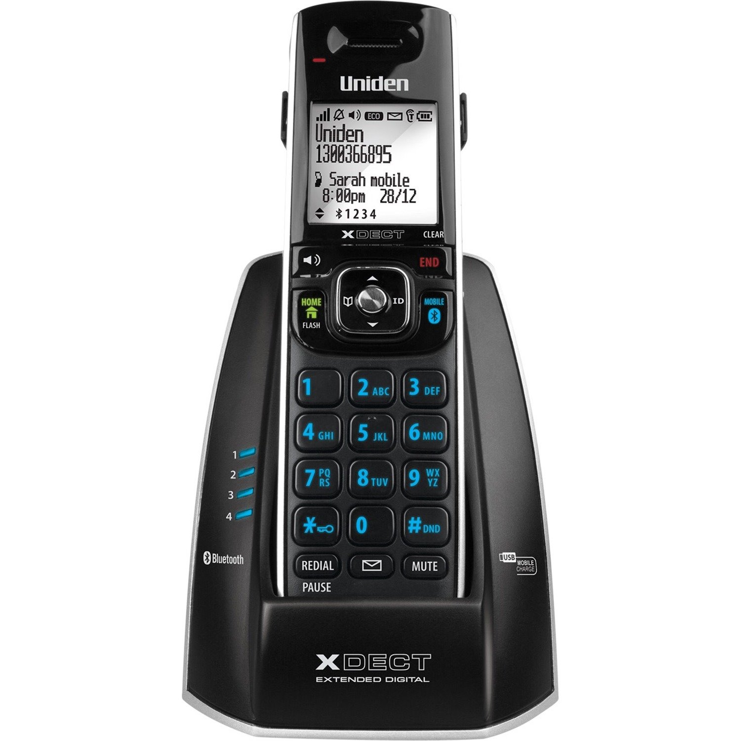 Uniden XDECT 8315 XDECT/Bluetooth Cordless Phone - Black