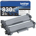 Brother Genuine TN830XL 2PK High Yield Black Toner Cartridge Twin-Pack