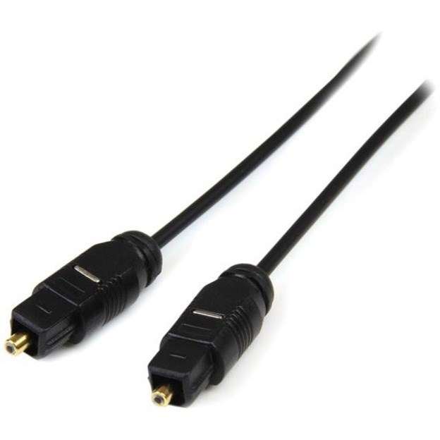 StarTech.com 15 ft Thin Toslink Digital Optical SPDIF Audio Cable